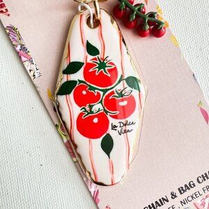 Piper K Tomato Print Keychain